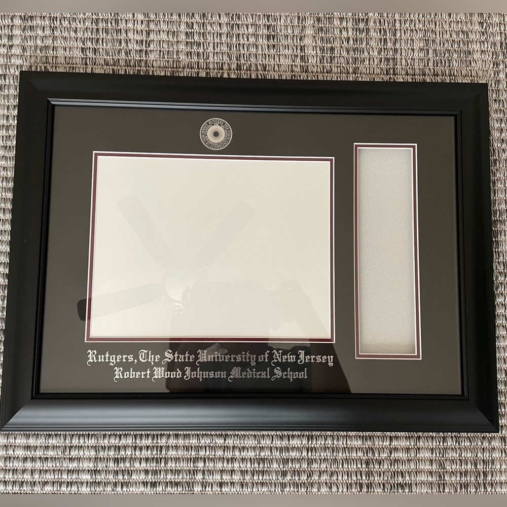 University Frames Rutgers Medical School Diploma Frame (Brand New!!)